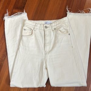 Zara Hi Rise Straight Leg Jeans